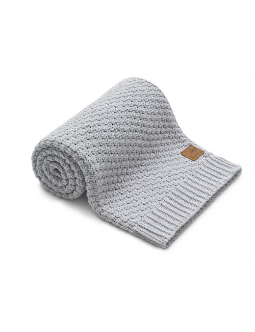 Kocyk tkany - jasny szary