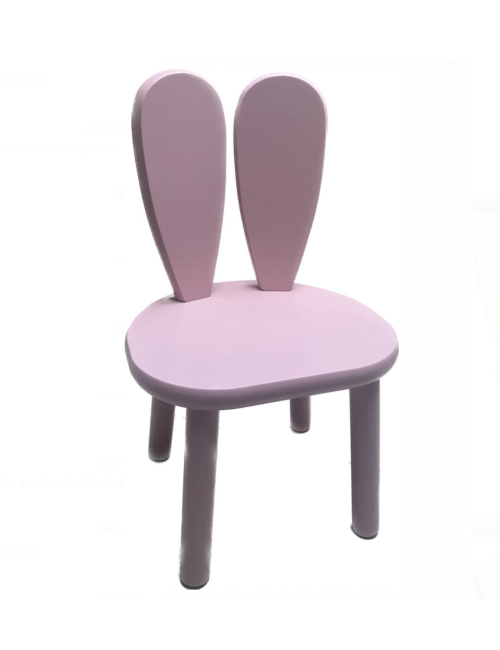 Różowe krzesełko z uszami...