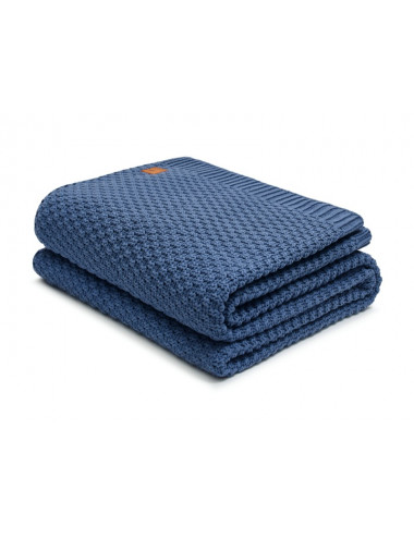 Koc tkany XXL - granatowy